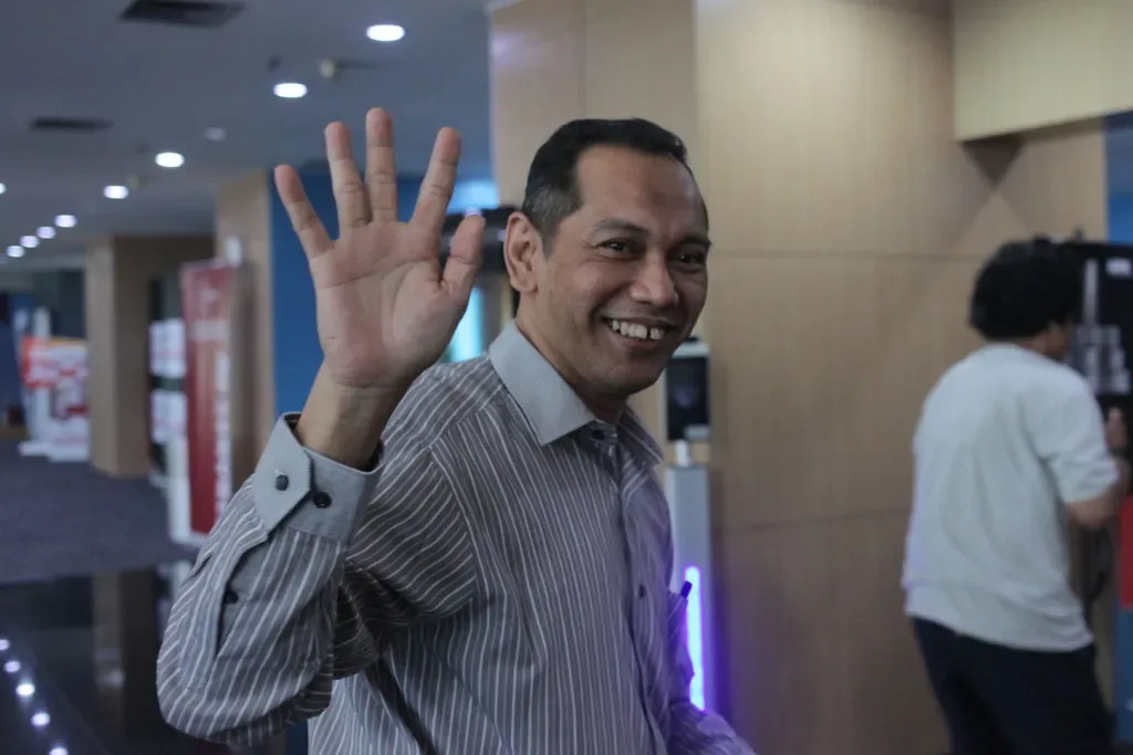 Wakil Ketua KPK Nurul Ghufron saat memberikan keterangan pers terkait laporan bisnis anak presiden
